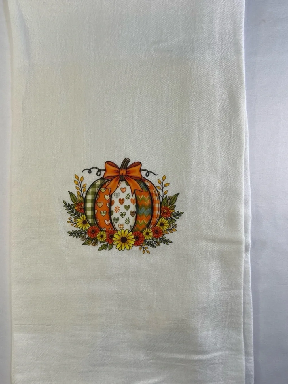 Fall Pumpkin Kitchen Towel Autumn Pumpkin Decorative Dish Towel